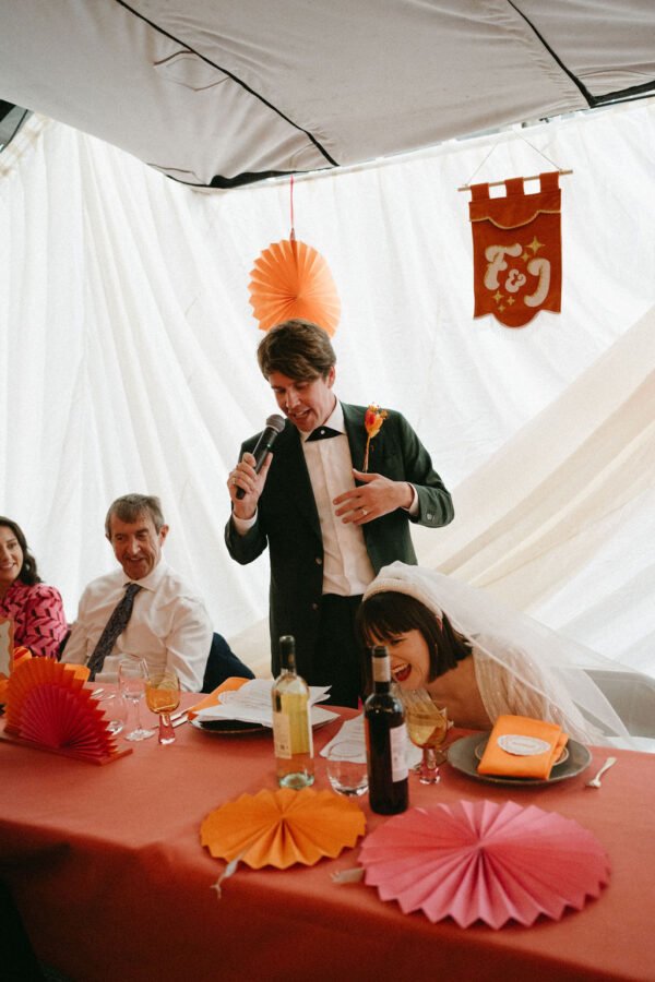 Double-Layered Initials Banner Burnt Orange - Image 2