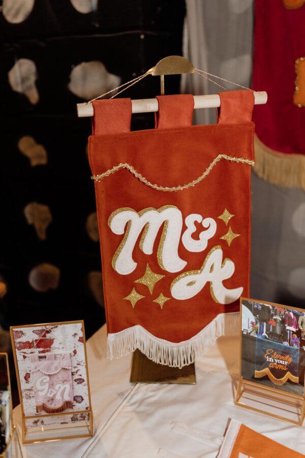 Double-Layered Initials Banner Burnt Orange - Image 4